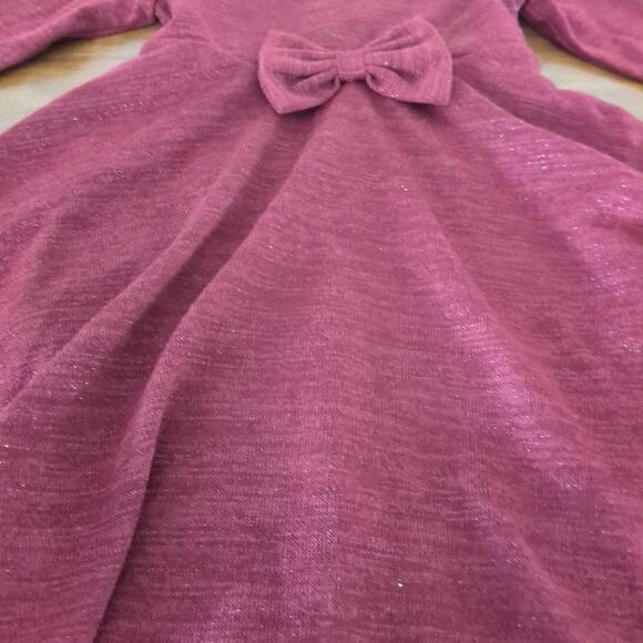Rare Editions Toddler Girls Bell Sleeve Knit Dress burgundy red color size 5 NWT - Picture 3 of 9
